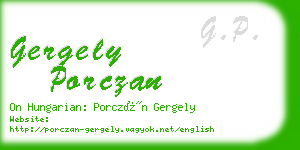 gergely porczan business card